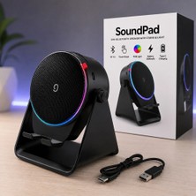 Hsc Bilişim 5W Rgb Bluetooth 5.3 Telefon Standlı Soundpad Indüksiyon Hoparlör 2000 Mah