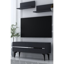 Dekortis Home Dekor 120DHDTÜR5AG Tedy Raflı Tv Sehpası Ünitesi ANTRASİT-GÜMÜŞ
