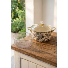 Acar Scottısh Garden 22CM Emaye Kızartma Tencere  XAP-10377