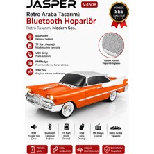 Jasper JPR-1508 Nostaljik Araba Tasarımlı Bluetooth Hoparlör 10W Güçlü Ses Fm Radyo USB Tf Kart Destekli