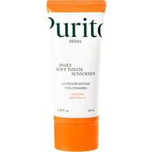Purito Seoul Daily Soft Touch Sunscreen SPF50+ Pa++++ Nemlendirici ve Bariyer Koruyucu Seramidli Güneş Kremi 60 ml