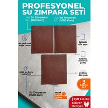Uniflex Su Zımparası Seti 600 1000 1500 Kum 3 Parça Islak Kuru Ince Polisaj ve Yüzey Zımparası + Eldiven