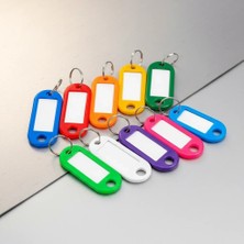 Hsc Bilişim Yazılabilir Isim Etiketli Plastik Anahtarlık Metal Halkalı Karışık Renk