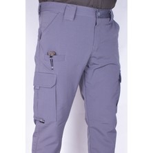 Nikbin Tactical Outdoor Pantolon Kargo Cep Likrali (Yazlık)-Gri Renk