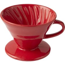 Artukbey V60 02 Seramik Kahve Dripper Kırmızı