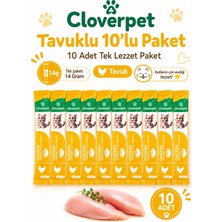 Cloverpet Tavuklu Krema Kedi Ödül Maması 10’lu Paket 10x14 Gr