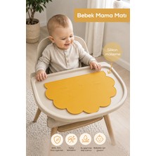 Wumboo Bebek Beslenme Matı-Silikon Bebek Matı , Mama Sandalyesi Beslenme Matı,silikon Mama Altlığı-Sarı