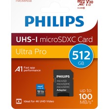 Phııps 512GB Mıcro Sdxc 100 Mb/s C10 FM51MP65B/00