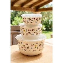 Acar Petıt Fleur Collectıon Emaye 3lü Saklama XAP-10439