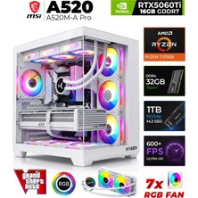 Xaser SOVAX60 Ryzen 7 5700X 32GB Ram 1tb M.2 Nvme SSD 16GB RTX5060TI Sıvı Soğutmalı Masaüstü Oyuncu Bilgisayarı