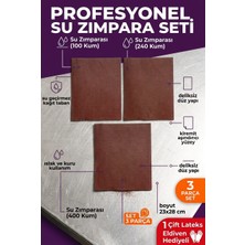 Uniflex 23X28 cm Su Zımparası Seti 100 240 400 Kum 3 Parça Islak Kuru Yüzey Zımparası + Eldiven