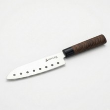 Aryıldız Kaplama Santoku Delikli Şef Bıçağı
