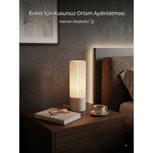 Luce Modern Silindir Masa Lambası – Sıcak & Loş Ortam Aydınlatmalı Dekoratif Gece Lambası (10X29 Cm)