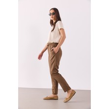 Alian Beli Lastikli Beach Pantolon(Tencel)(Tm)-Kakao