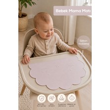 Wumboo Bebek Beslenme Matı-Silikon Bebek Matı , Mama Sandalyesi Beslenme Matı,silikon Mama Altlığı-Pembe