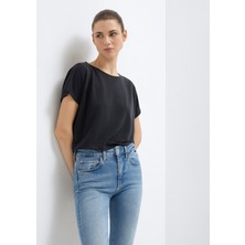 Mavi Soft-Premium (TENCEL™) Liyosel Karışımlı Siyah Basic Tişört 167245-900