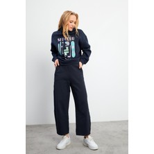 Kolly Slouchy Şalvar Jogging Pantolon - Navy