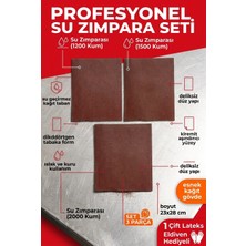 Uniflex 23X28 cm Su Zımparası Seti 1200 1500 2000 Kum 3 Parça Islak Kuru Ince Polisaj Zımparası + Eldiven