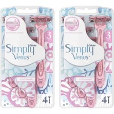 Gillette Kadın Venüs Simply 3 Bıçak 4'lü x 2 Adet