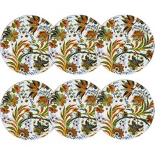 Berghoff Lucky Art Yvette Paısley Desen 6'lı Porselen Servıs Tabağı Setı 27 Cm