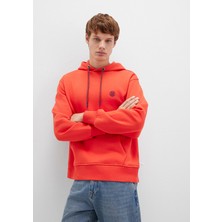 Mavi Mavi Logo Nakışlı Kapüşonlu Turuncu Sweatshirt 065809-70481