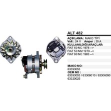 Alternatör 24V 35A Fıat 50NC 90NC Iveco 110 130 140 150 Seri Eurocargo 42498163 Dodo ALT482