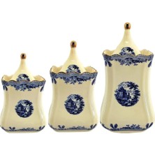 Berghoff Lucky Art Margaret New Bone Vazo Form 3'lü Kavanoz Seti