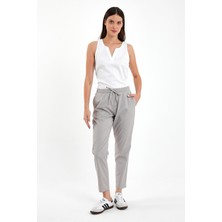 Vena Kadın Alian Beli Lastikli Taş Çizgili Summer Gabardin Pantolon