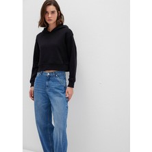 Mavi Kapüşonlu Siyah Sweatshirt 1S10386-900