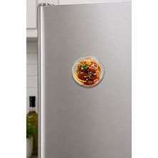 Haki Store Gerçekçi Acılı Ramen Noodle Kasesi Buzdolabı Magneti – 3D Tekli Dekoratif Uzak Doğu Yemeği Magneti