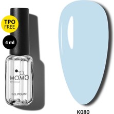 Momo Professional Kalıcı Oje K080, Uçuk Mavi, 4 ml