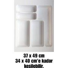 ALMITAL 37x49 cm_BEYAZ  ALMİTAL PLASTİK DESENLİ KAŞIKLIK