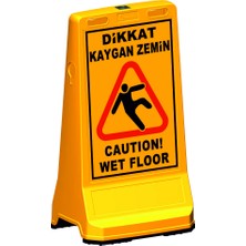 Evelux Levhalı Reklam Dubası - (Hxw) 90X49 cm - Iki Yönde Uyarı
