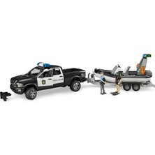 Oyuncakmatik Ram 2500 Polis Aracı Römorklu Zodyak Bot ve 2 Figür Set