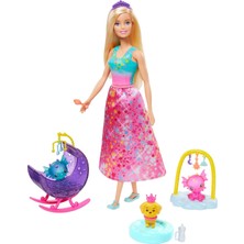 Barbie Dreamtopia Prenses Bebek ve Aksesuarları Oyun Setleri, Uyku Temalı, Ejderha Odası Oyun Seti G