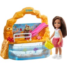Barbie GHV75 Chelsea Oyuncak Bebek ve Akvaryumlu Oyun Seti, Yakl. 15 Cm, Yakıcı, Aksesuarlı