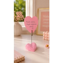 Mithbox Pembe Kristal Kalp Fotoğraf Tutucu Not Tutucu Romantik Hediyelik