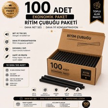 Midex ORF-BT-25BK-50X Siyah Ritim Çubuğu Paketi 25 cm Karbon Fiber Örf Aletleri Seti Toptan Paket (Tek Renk 50 Çift)