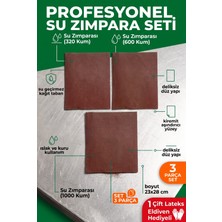 Uniflex 23X28 cm Su Zımparası Seti 320 600 1000 Kum 3 Parça Islak Kuru Yüzey Zımparası + Eldiven