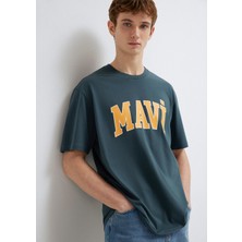 Mavi Mavi Logo Baskılı Yeşil Tişört 0611711-71598