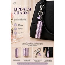 KYA CERA Lip Balm ve Ruj Kutusu Çanta Charmı – Boncuklu Kalp Desenli Magic Silk Anahtarlık