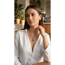 Oghamay 316L Çelik Zincir Gold Renk Vintage Model Kadın Kolye