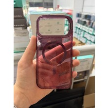 Miscase iPhone 17PRO Max-18 Pro Max Uyumlu Star Simli Standlı Magsafe Kılıf