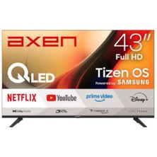 Axen 43 Inç 108 Ekran QLED Fhd Tizen Smart Tv AX43QFMLN-T08I Televizyon