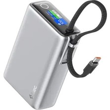 Ttec-Recharger Pro Max Tft 25.000MAH Pd 100W Usb-C Dahili Kablolu Taşınabilir Hızlı Şarj Aleti / Powerbank