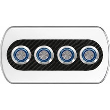 Labarka 4'lü Krom Switch Panel Sigortalı 12-24V