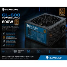 Gameline GL-600 600W 80 Plus Bronze Power Supply Pc Güç Kaynağı