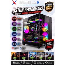 Gamelax Kor-01 Amd Ryzen5 7500F RTX5060 Ti 8gb 16GB Ddr5 Ram 1tb M.2 SSD 240MM Sıvı Soğutma Wi-Fi Masaüstü Gaming Bilgisayarı