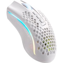 Redragon Mouse Gamer Storm Pro M808W-KS Beyaz Kablosuz, Petek Şekli, Kablosuz, 2.4ghz, USB Dongle/usb Kabloları, 16000DPI - 8 Programlanabilir Düğme