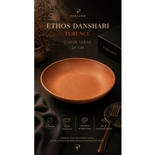 Porland Ethos Danshari Çukur Tabak 26 cm Mat Makarna Servis Tabağı